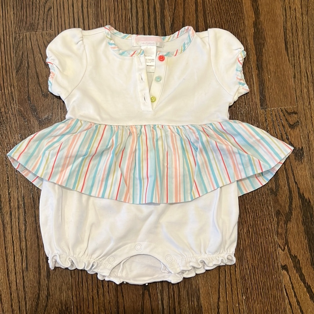 Janie and Jack baby girl onesie with skirt, size: 0-3 mouth